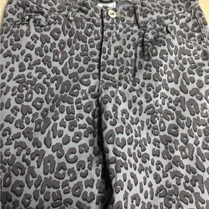 Guess Black and Gray Animal Print Denim